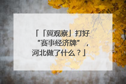 「冀观察」打好“赛事经济牌”，河北做了什么？