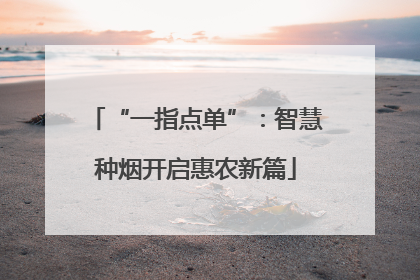 “一指点单”：智慧种烟开启惠农新篇