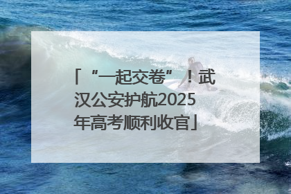 “一起交卷”！武汉公安护航2025年高考顺利收官