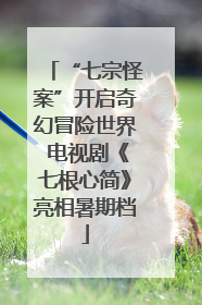 “七宗怪案”开启奇幻冒险世界 电视剧《七根心简》亮相暑期档