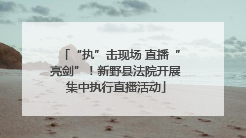 “执”击现场 直播“亮剑”！新野县法院开展集中执行直播活动