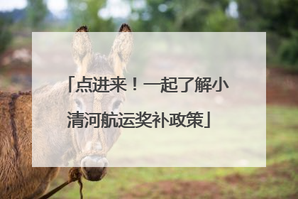 点进来！一起了解小清河航运奖补政策