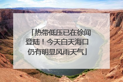 热带低压已在徐闻登陆！今天白天海口仍有明显风雨天气