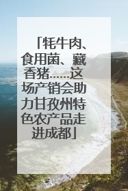 牦牛肉、食用菌、藏香猪……这场产销会助力甘孜州特色农产品走进成都