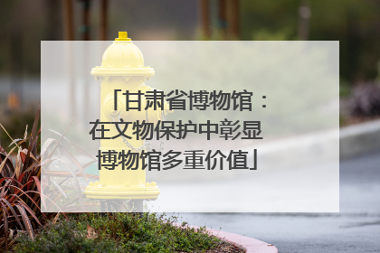 甘肃省博物馆：在文物保护中彰显博物馆多重价值