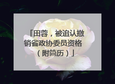 田蓉，被追认撤销省政协委员资格（附简历）