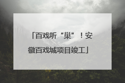 百戏听“巢”！安徽百戏城项目竣工