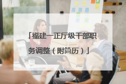 福建一正厅级干部职务调整（附简历）