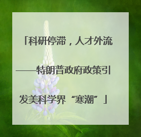 科研停滞，人才外流——特朗普政府政策引发美科学界“寒潮”