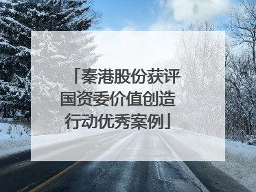 秦港股份获评国资委价值创造行动优秀案例