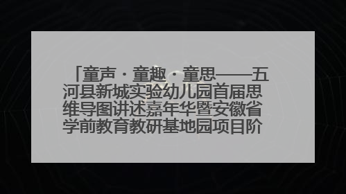 童声・童趣・童思——五河县新城实验幼儿园首届思维导图讲述嘉年华暨安徽省学前教育教研基地园项目阶段性成果展示活动