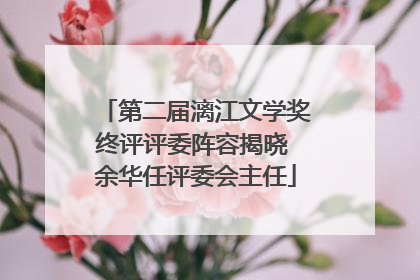 第二届漓江文学奖终评评委阵容揭晓 余华任评委会主任