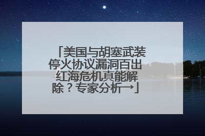 美国与胡塞武装停火协议漏洞百出 红海危机真能解除？专家分析→