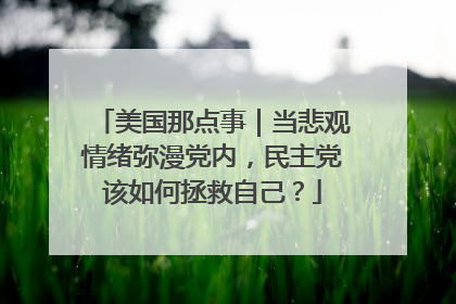 美国那点事｜当悲观情绪弥漫党内，民主党该如何拯救自己？