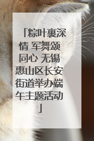 粽叶裹深情 军舞颂同心 无锡惠山区长安街道举办端午主题活动