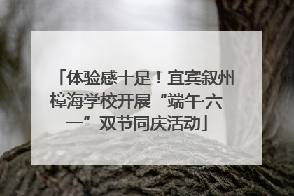 体验感十足！宜宾叙州樟海学校开展“端午·六一”双节同庆活动