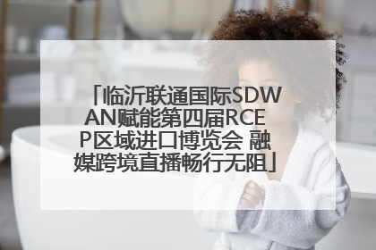 临沂联通国际SDWAN赋能第四届RCEP区域进口博览会 融媒跨境直播畅行无阻