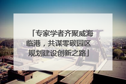 专家学者齐聚威海临港，共谋零碳园区规划建设创新之路