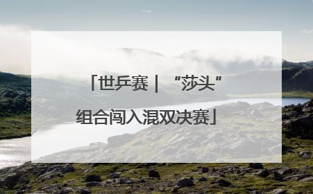 世乒赛｜“莎头”组合闯入混双决赛