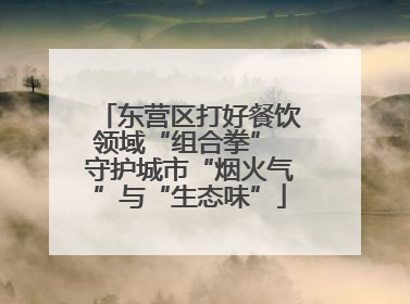 东营区打好餐饮领域“组合拳” 守护城市“烟火气”与“生态味”