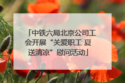 中铁六局北京公司工会开展“关爱职工 夏送清凉”慰问活动