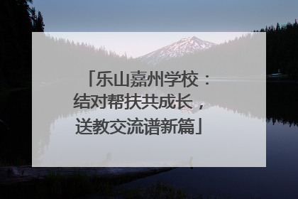 乐山嘉州学校：结对帮扶共成长，送教交流谱新篇
