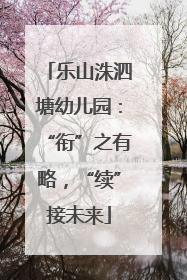 乐山洙泗塘幼儿园：“衔”之有略，“续”接未来