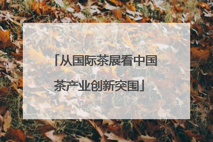 从国际茶展看中国茶产业创新突围