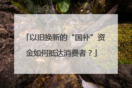 以旧换新的“国补”资金如何抵达消费者？