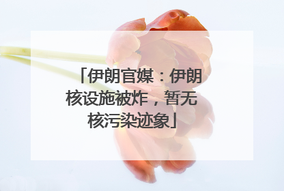 伊朗官媒：伊朗核设施被炸，暂无核污染迹象