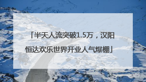 半天人流突破1.5万，汉阳恒达欢乐世界开业人气爆棚
