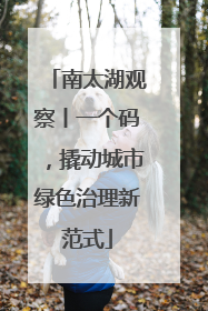 南太湖观察丨一个码，撬动城市绿色治理新范式