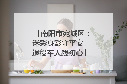 南阳市宛城区：迷彩身影守平安 退役军人践初心