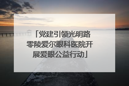 党建引领光明路 零陵爱尔眼科医院开展爱眼公益行动