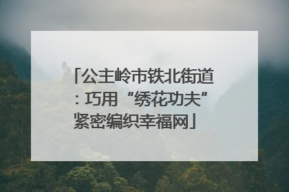 公主岭市铁北街道：巧用“绣花功夫”紧密编织幸福网