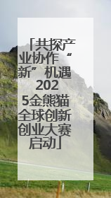 共探产业协作“新”机遇 2025金熊猫全球创新创业大赛启动