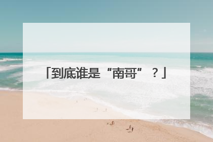 到底谁是“南哥”？