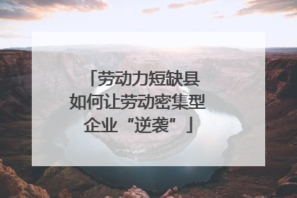 劳动力短缺县 如何让劳动密集型企业“逆袭”