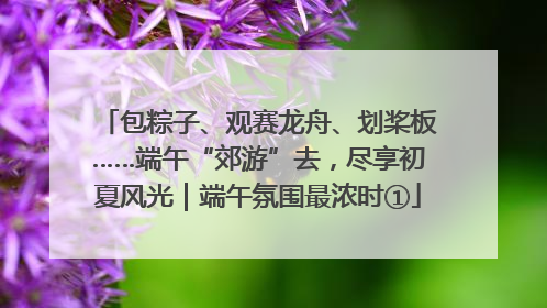 包粽子、观赛龙舟、划桨板……端午“郊游”去，尽享初夏风光｜端午氛围最浓时①