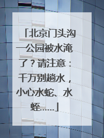 北京门头沟一公园被水淹了？请注意：千万别趟水，小心水蛇、水蛭……