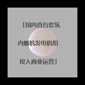 国内首台套氢内燃机发电机组投入商业运营