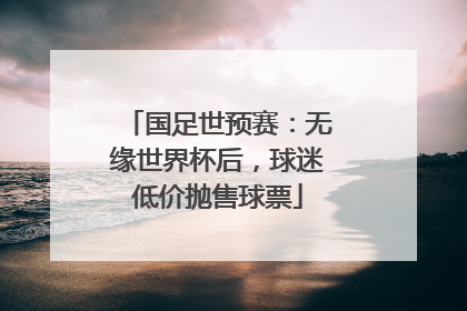 国足世预赛：无缘世界杯后，球迷低价抛售球票