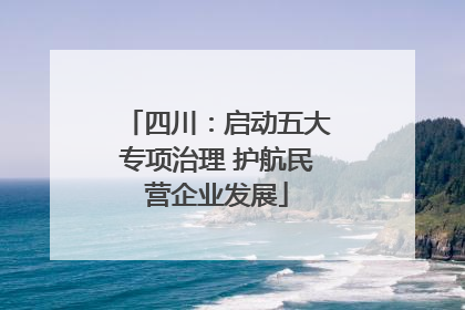 四川：启动五大专项治理 护航民营企业发展