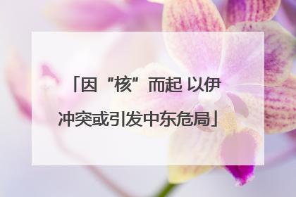 因“核”而起 以伊冲突或引发中东危局