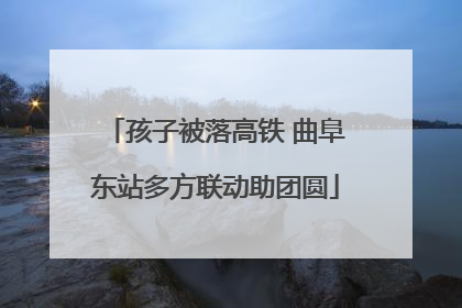 孩子被落高铁 曲阜东站多方联动助团圆