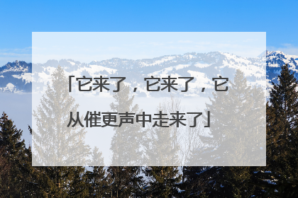 它来了，它来了，它从催更声中走来了