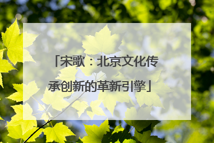 宋歌：北京文化传承创新的革新引擎