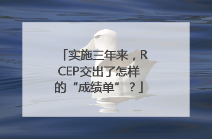 实施三年来，RCEP交出了怎样的“成绩单”？