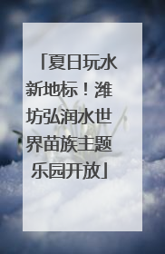 夏日玩水新地标！潍坊弘润水世界苗族主题乐园开放