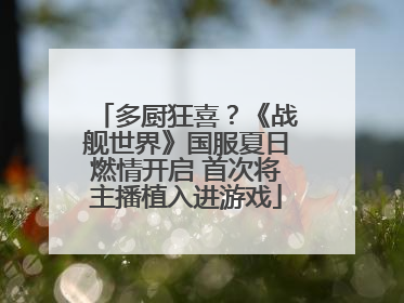 多厨狂喜？《战舰世界》国服夏日燃情开启 首次将主播植入进游戏